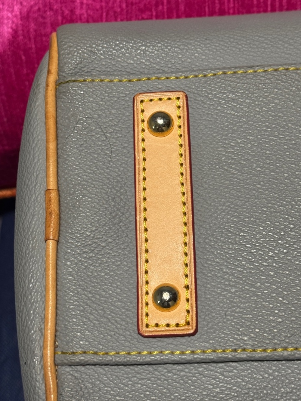 Dooney & Bourke Gray Satchel with Tan  Accents - Picture 10 of 13